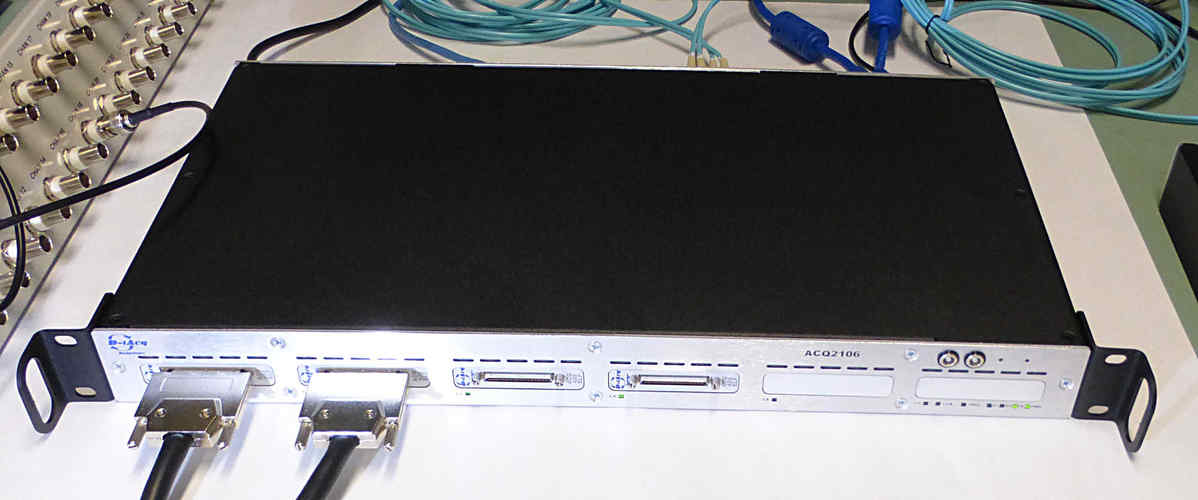 Click to enlarge ACQ2106 fitted with 64 channels, 2MSPS/channel streaming data payload.